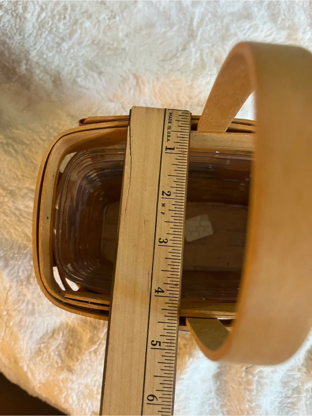 Longaberger Handwoven Two-Piece Basket Set in Natural Wood